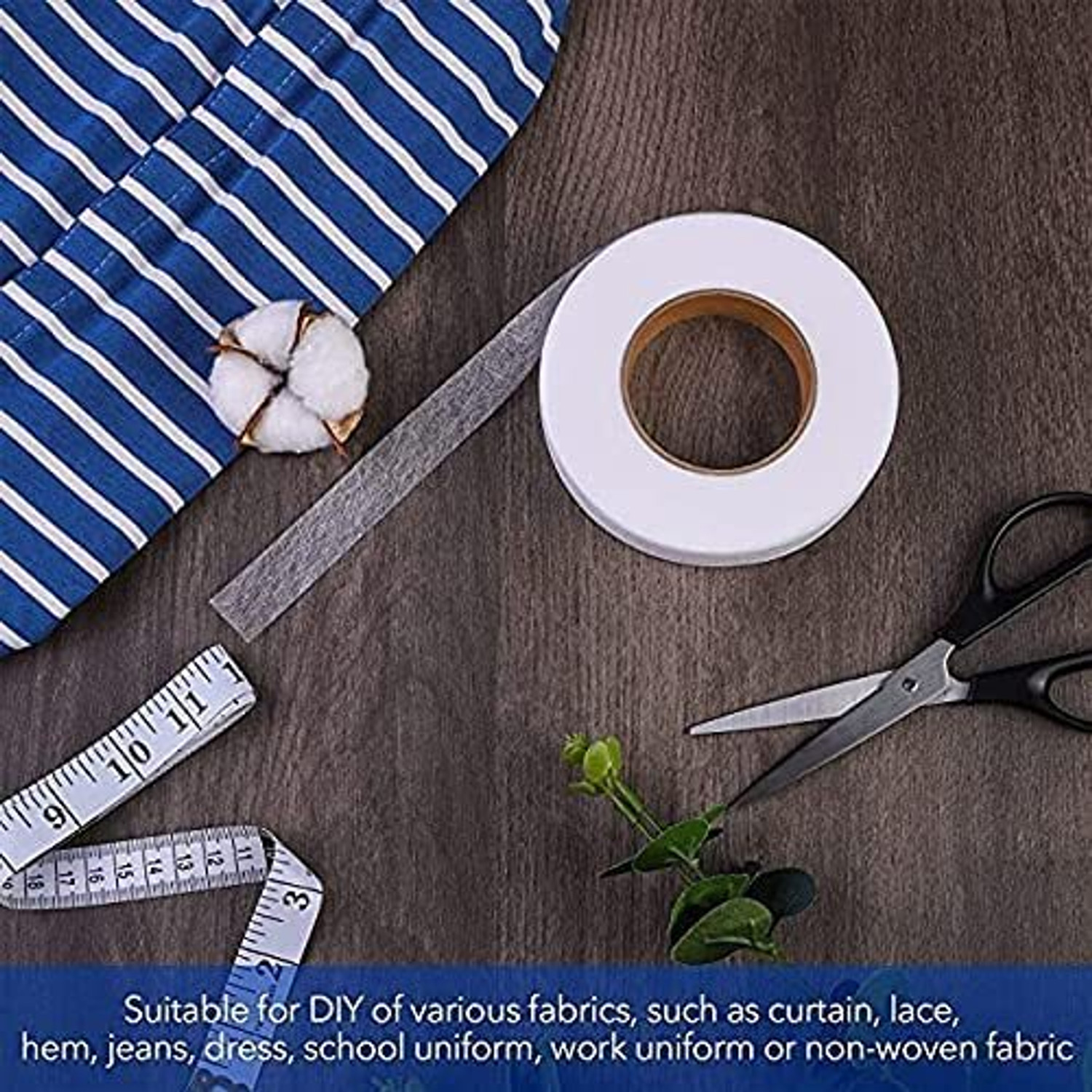 Image of VOIISH Hem Fabric Fusing Tape for Cloths Double Sided Adhesive Accessory Tape Dot