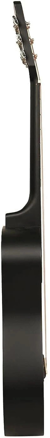 Image of Medellin 38 inch Mat Black Acoustic Guitar Linden Wood Rosewood Right Hand Orientation
