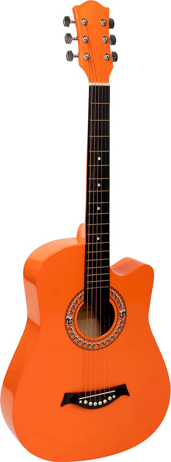 Medellin Acoustic Guitar Neon Orange - Image 4