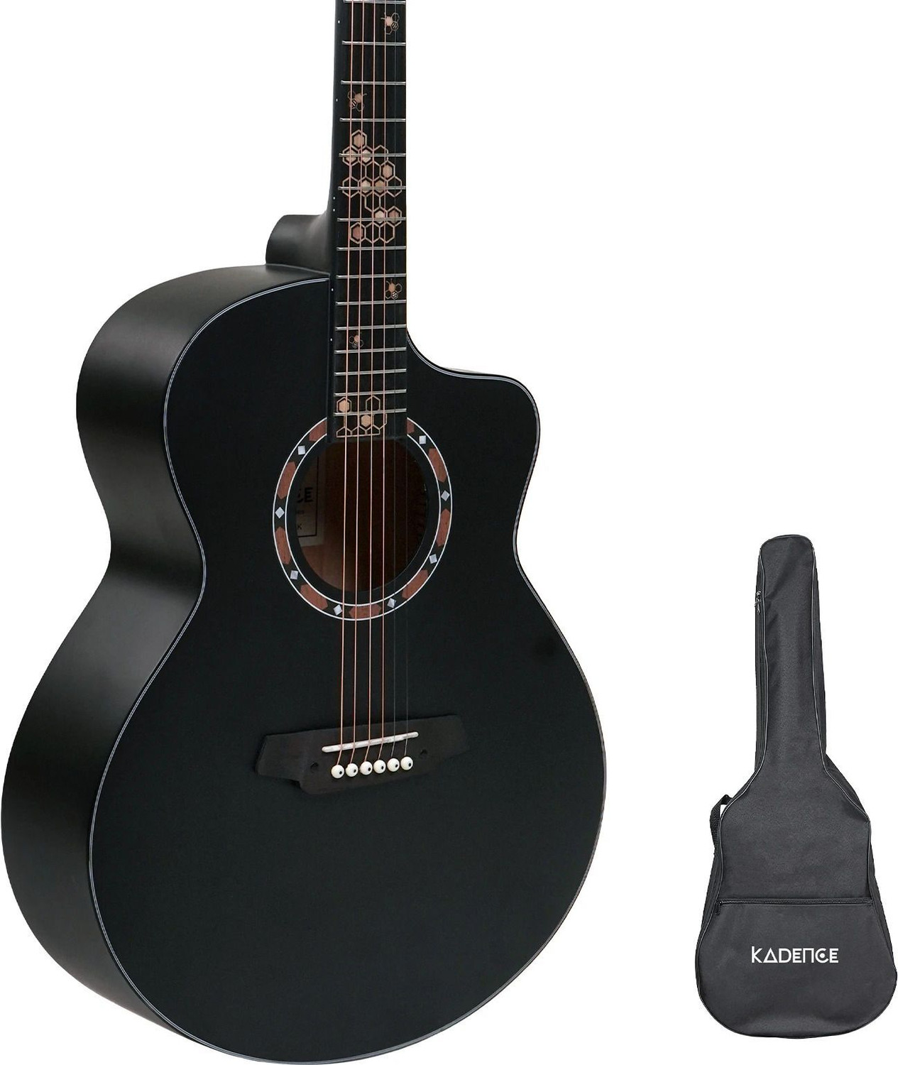 Image of KADENCE KFR77BK-N (with Online Classes) Acoustic Guitar Spruce Spruce Right Hand Orientation