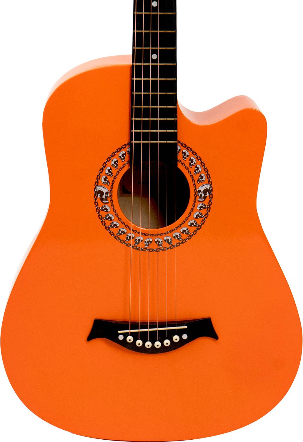 Medellin Acoustic Guitar Neon Orange - Image 3