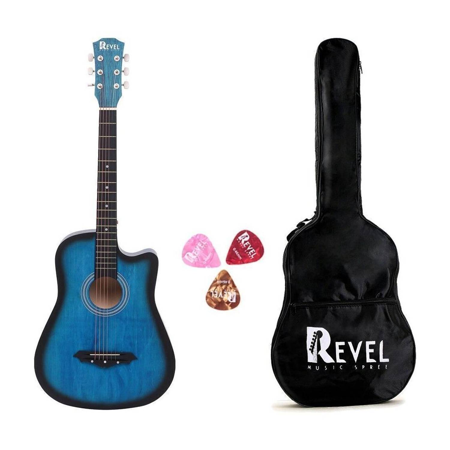 REVEL RVL-38C-LGP-BLS Acoustic Guitar Linden Wood Ebony Right Hand Orientation