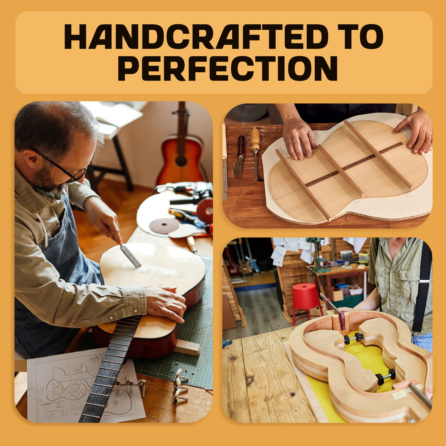 Image of intern White Acoustic Guitar Rosewood Ebony Right Hand Orientation