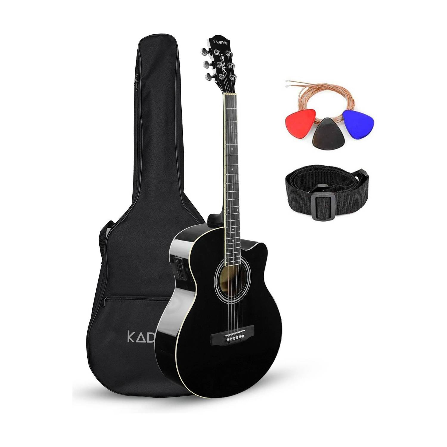 KADENCE KAD-BLK-EQ-C (with online Courses) Acoustic Guitar Spruce Rosewood Right Hand Orientation