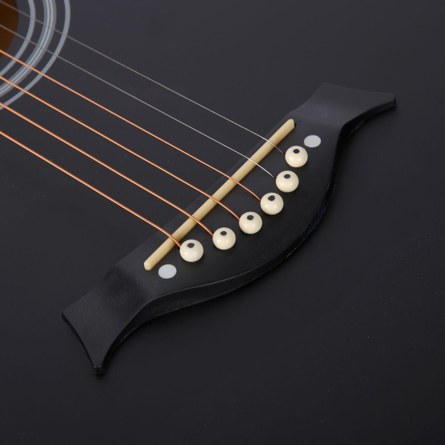 Image of Belear I280 38 Inch Black Matt Spruce Cutaway Dual Action Truss Rod Acoustic Guitar Solid Spruce Rosewood Right Hand Orientation