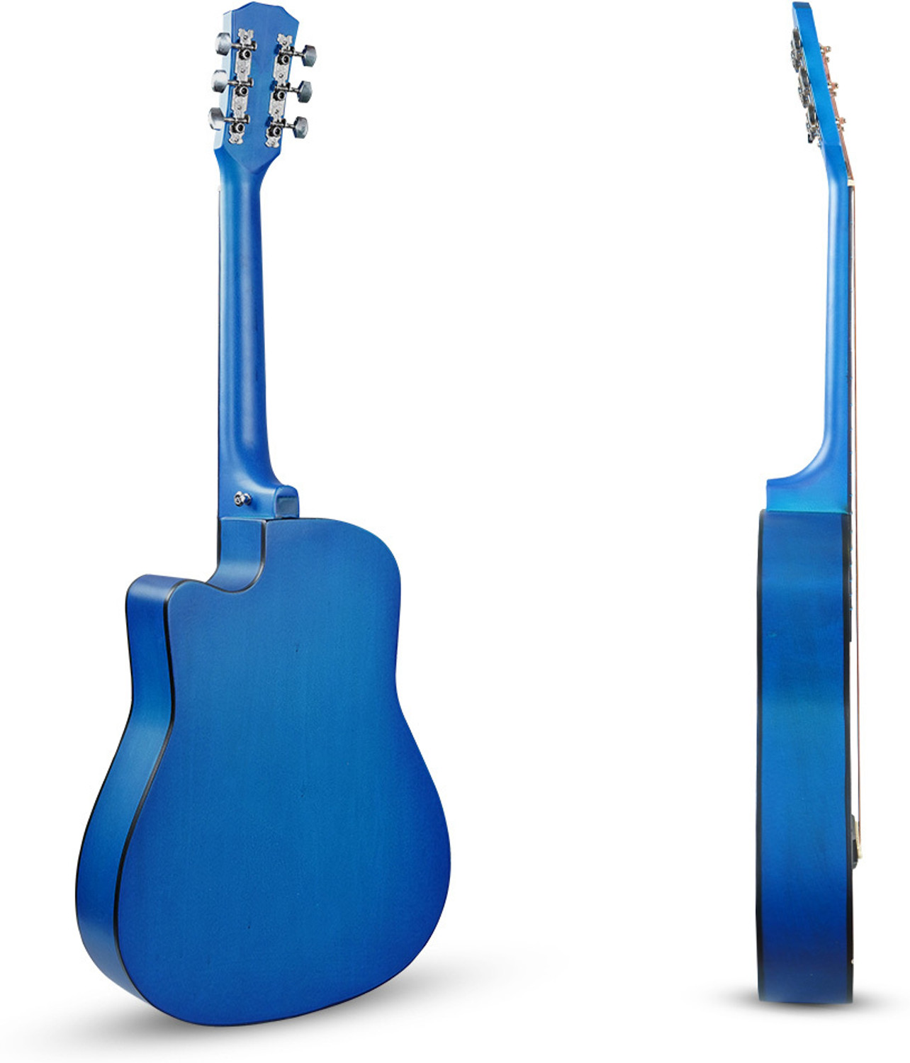 Image of KADENCE M38BLTR 38 inch Guitar with Truss Rod, Bag, Allen Key and String Set | Beginner Acoustic Guitar Linden Wood, Rosewood Rosewood Right Hand Orientation (Blue)