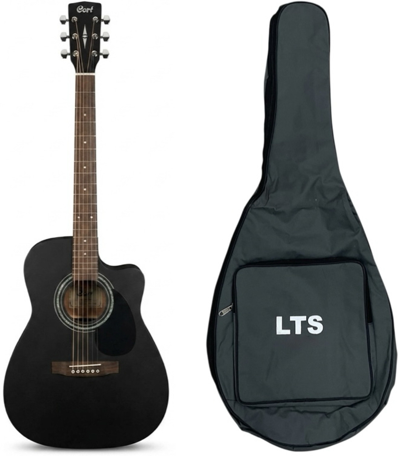 Image of Cort AF500C Bk Acoustic Guitar Mahogany Mahogany Right Hand Orientation