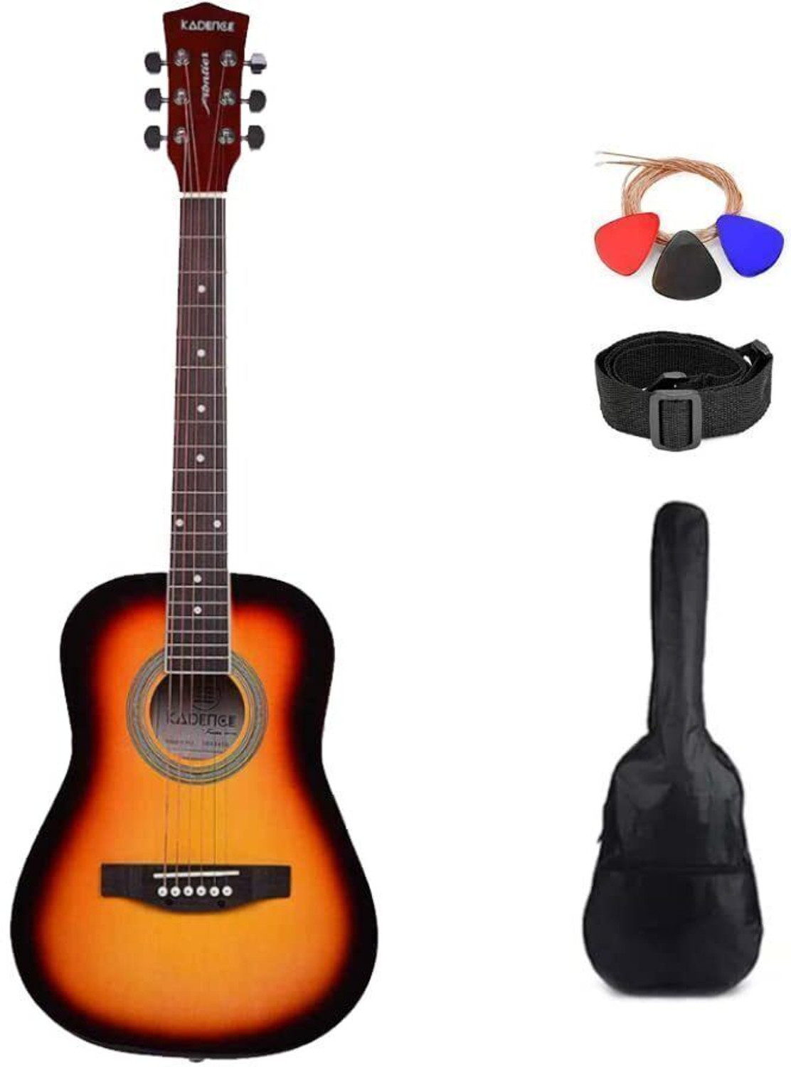 Image of KADENCE KAD-FNTR34-SUN-C1 Acoustic Guitar Linden Wood Rosewood Right Hand Orientation