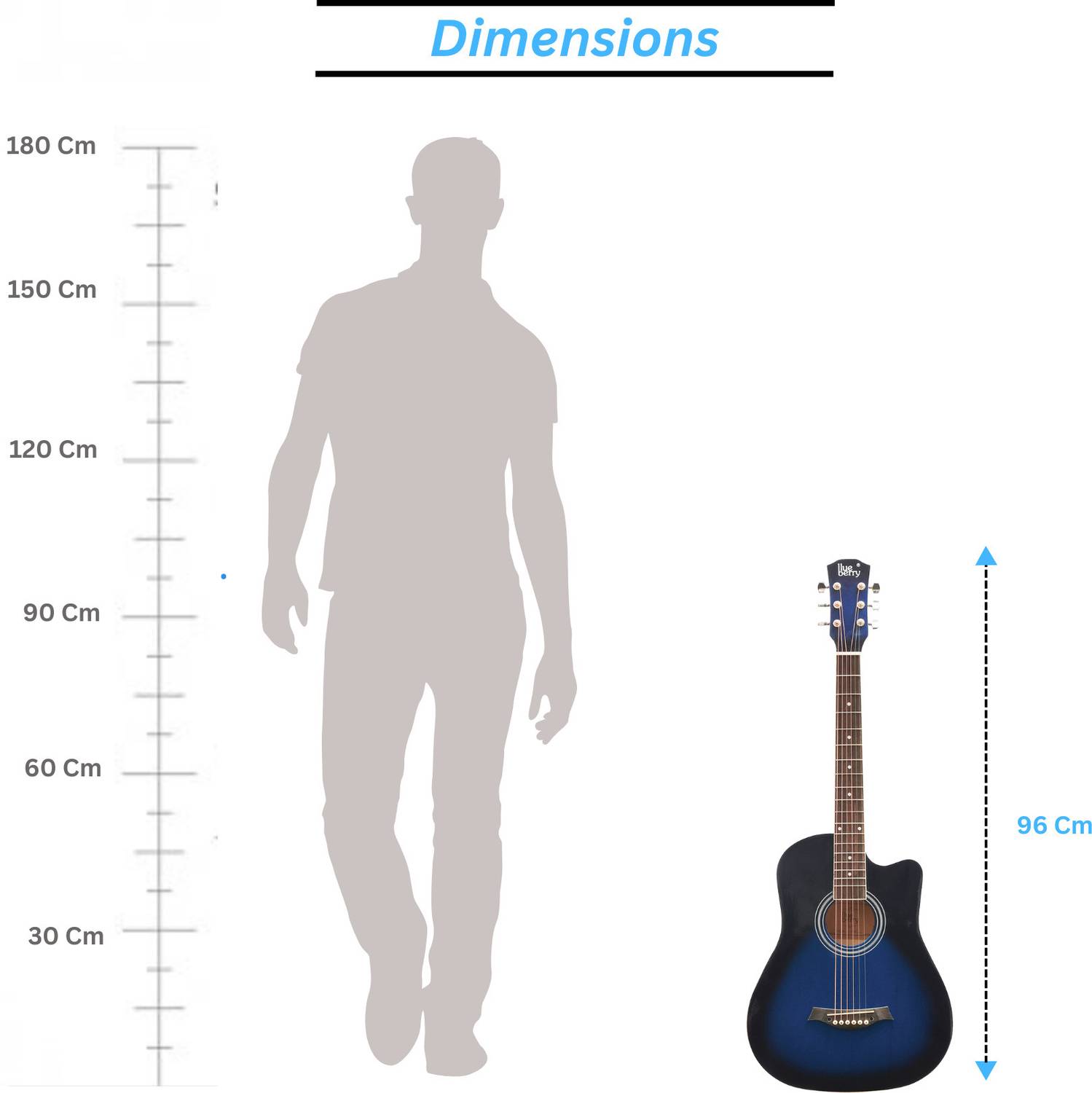 BLUEBERRY VIP-381 38Inch Acoustic Guitar - Image 4