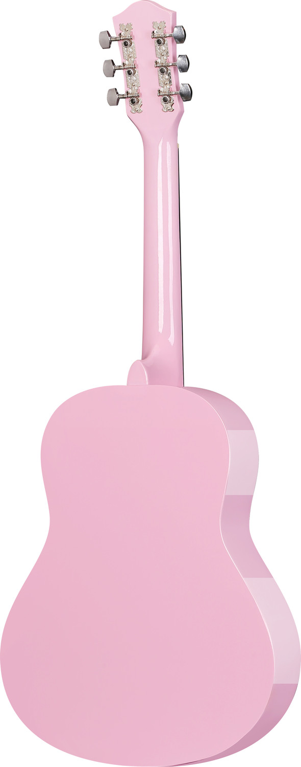 Image of Belear AG36-Pink Dreadnought Travel Guitar Basswood, Linden Wood, Solid Wood Plastic Right Hand Orientation