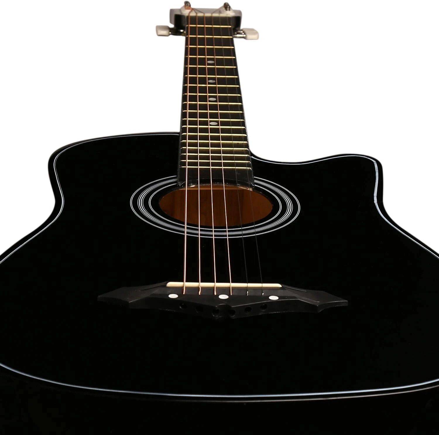 Juarez JRZ38C/BK Acoustic Guitar Linden Wood - Image 4