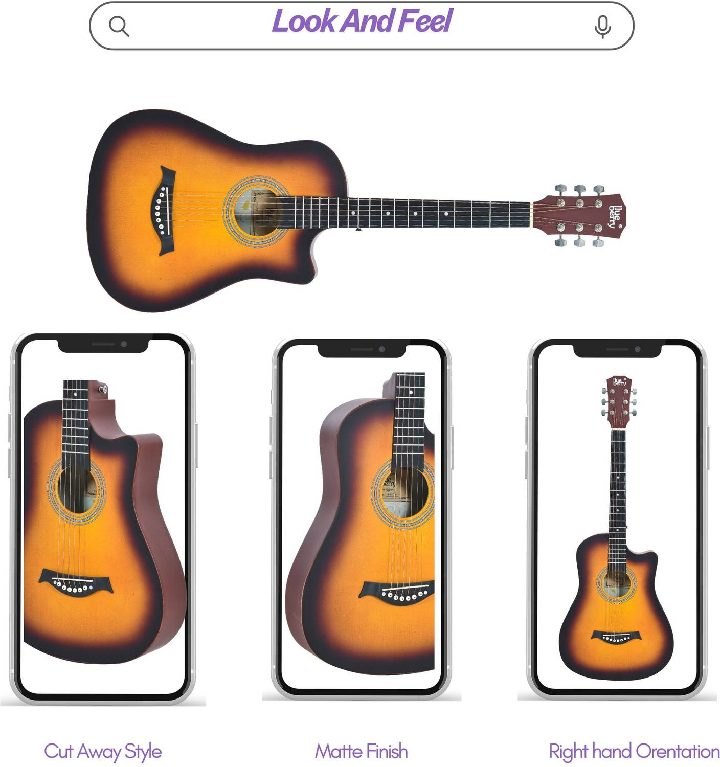 BLUEBERRY B-38CM 38cm Acoustic Guitar - Image 1