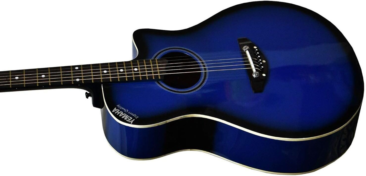 Image of YEMAHAA YEMAHA CM2 BLUE Semi-acoustic Guitar Rosewood Rosewood Right Hand Orientation