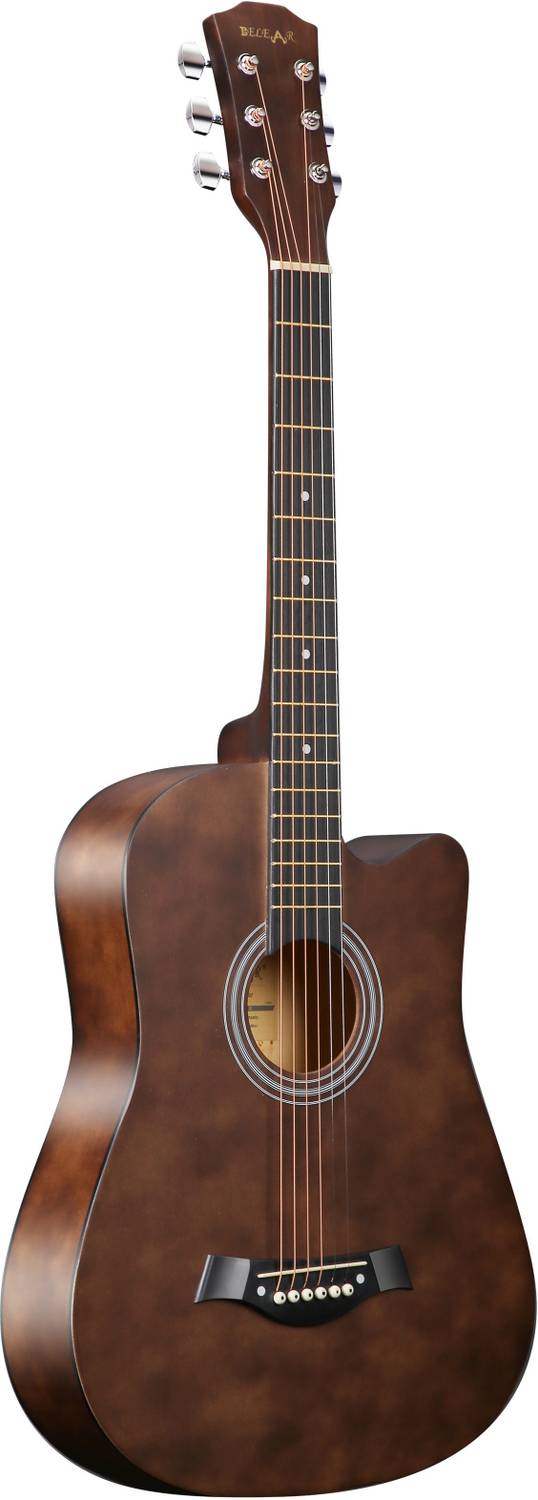 Belear I-280-WBR 38 Inch Brown Spruce Acoustic Guitar - Image 2