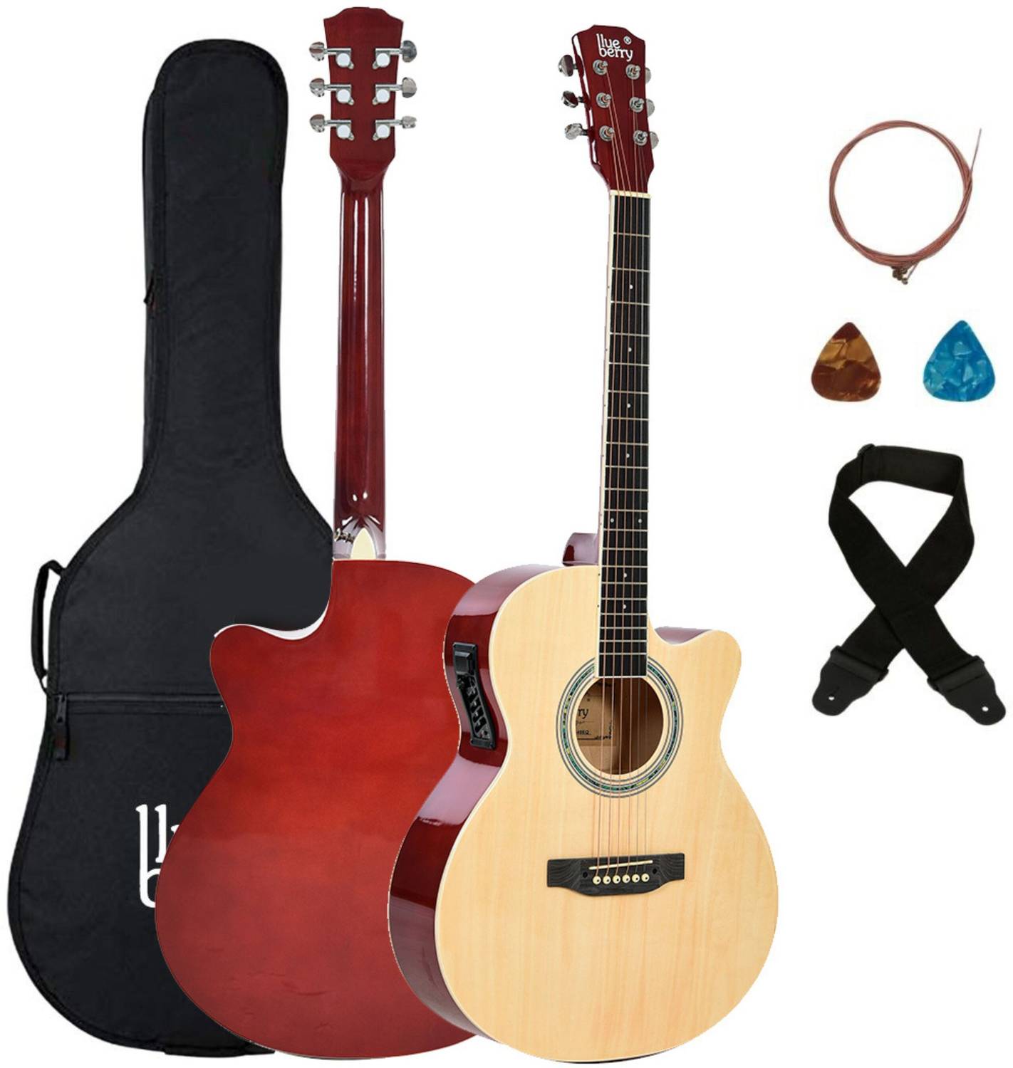 BLUEBERRY B-40EQ-NAT Semi-acoustic Guitar - Image 1