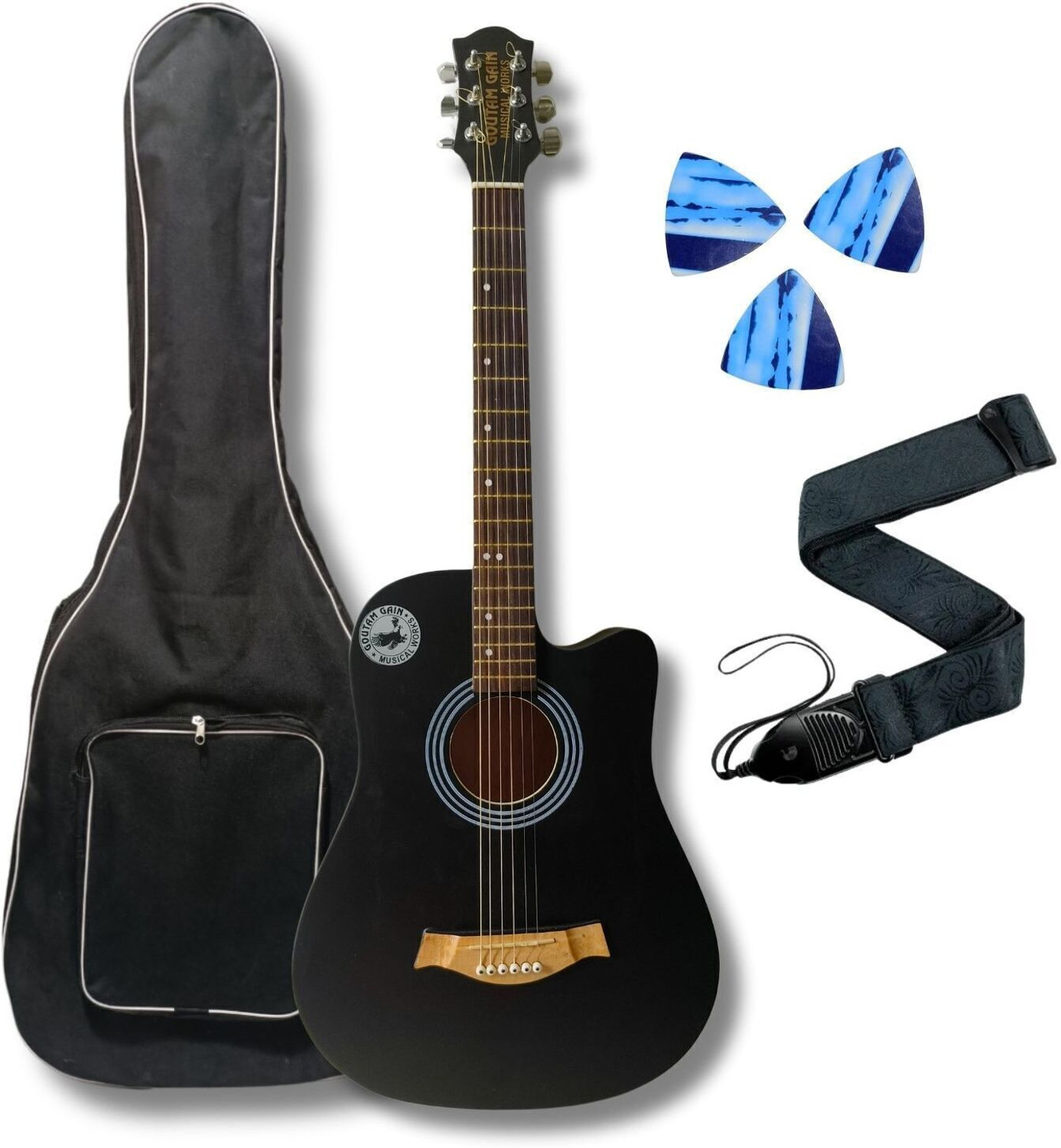 Image of MUSICALSTORE Store-SMINIGX02 AQc42 Acoustic Guitar Tonewood Rosewood Right Hand Orientation