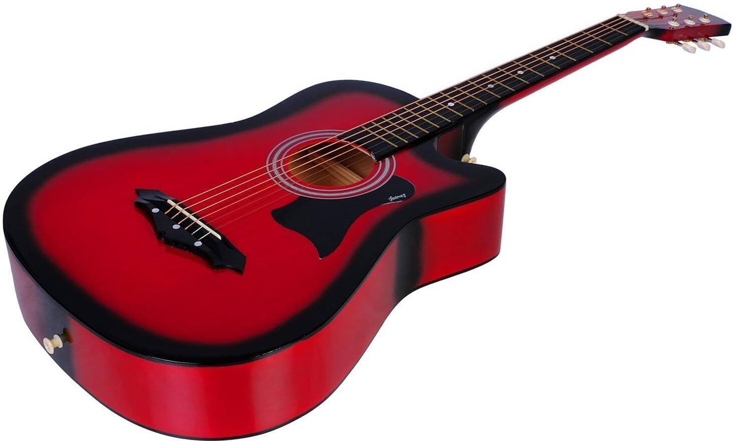 Juarez JRZ38C/RDS 38 Inch Acoustic Guitar Red Sunburst - Image 5