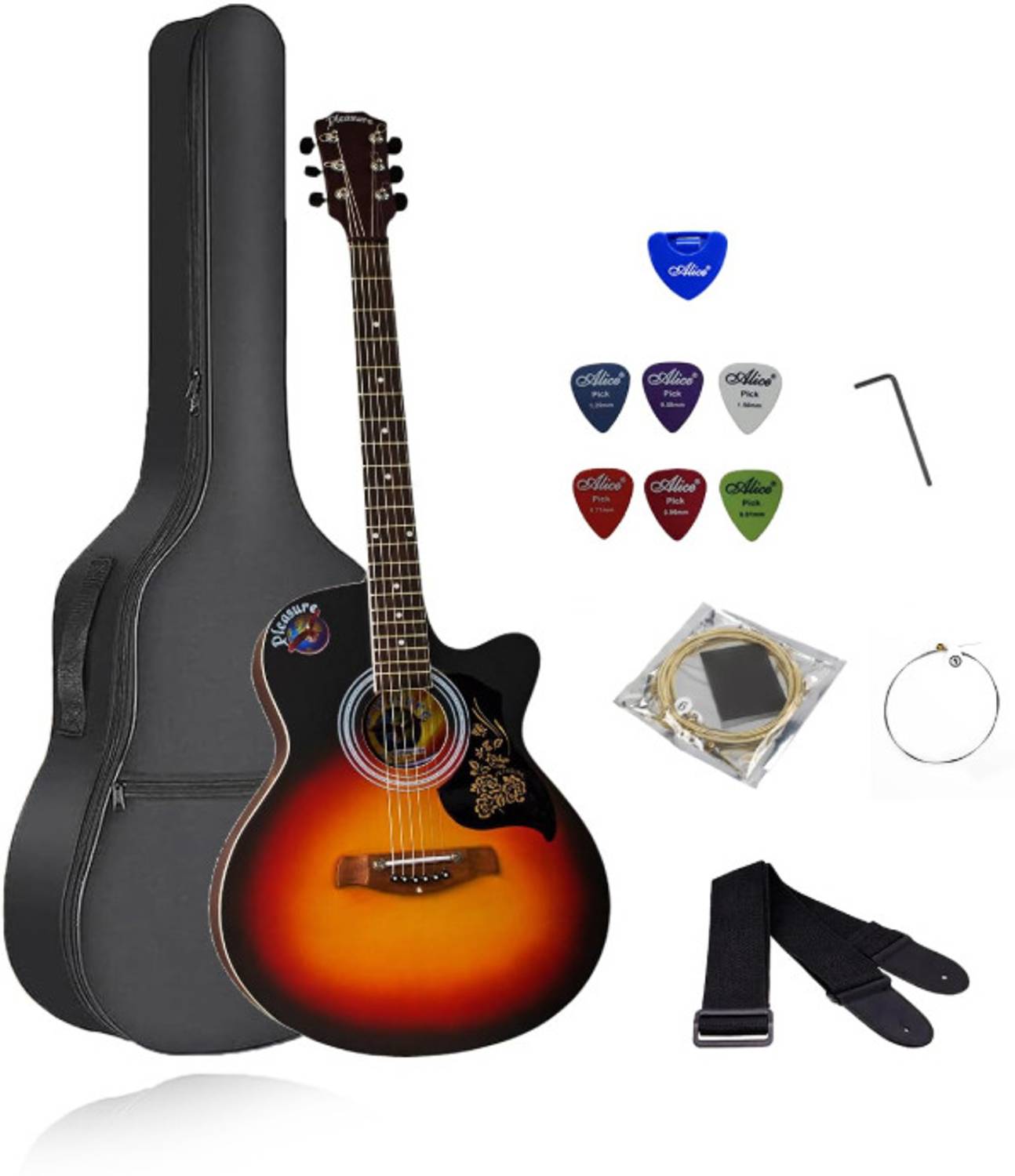 Pleasure Cutway39SB Acoustic Guitar Rosewood - Image 1