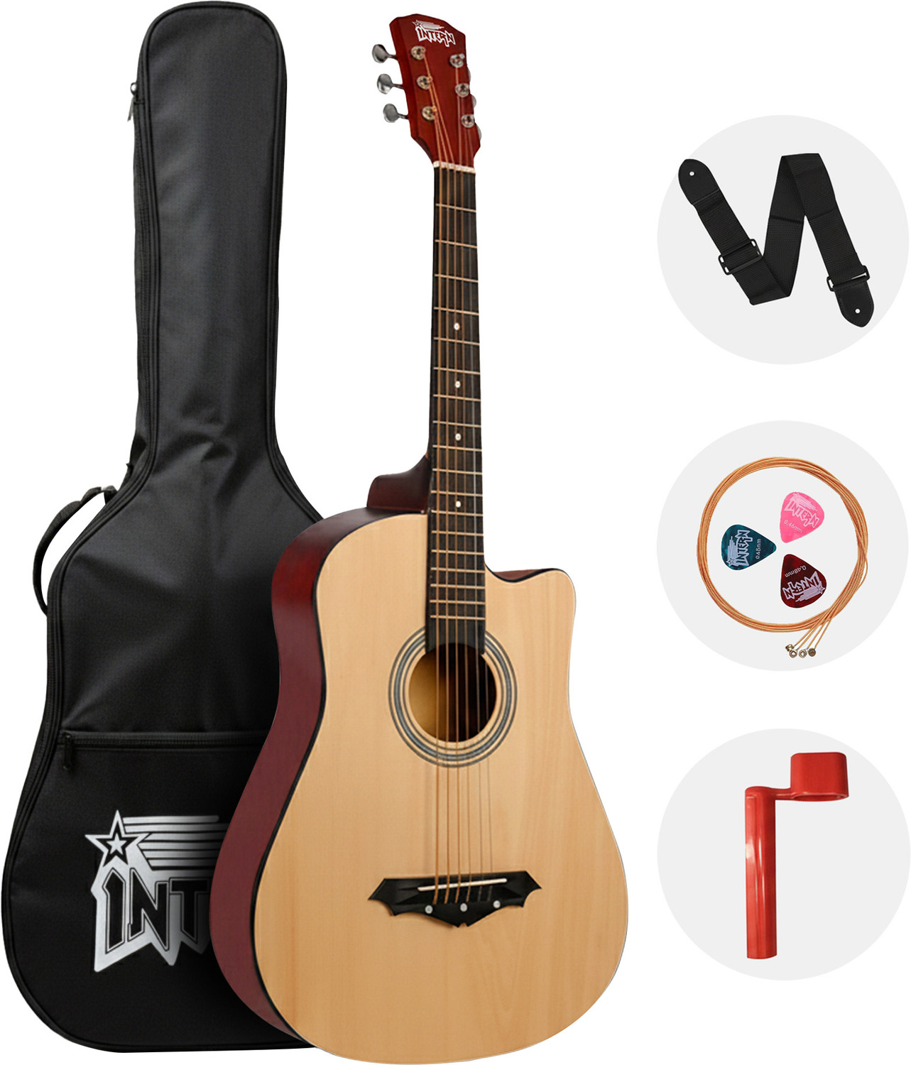 Image of intern Natural Acoustic Guitar Rosewood Ebony Right Hand Orientation