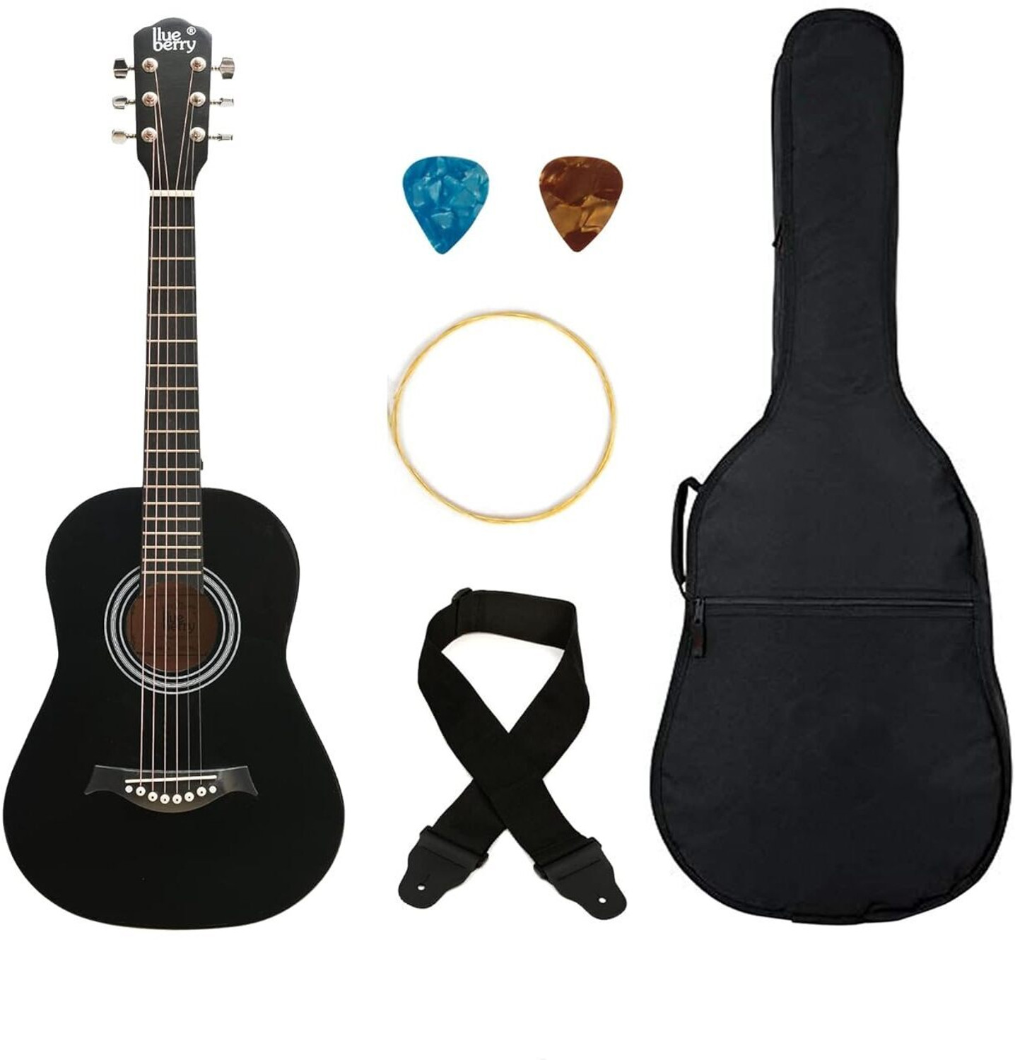 Image of BLUEBERRY ,VIP-340, 34 Inch Acoustic Guitar Basswood, Mahogany, Linden Wood Tech Wood Right Hand Orientation