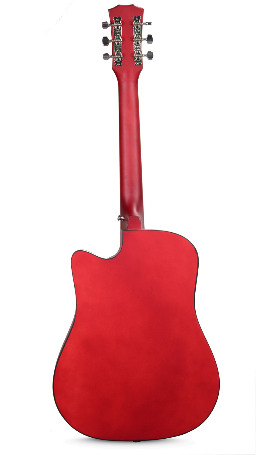 Image of Guiter OTG-38CG 38 inch Cutaway Acoustic Guitar Kit Red, Truss Rod, Linden & Rosewood Build Acoustic Guitar Linden Wood Rosewood Right Hand Orientation