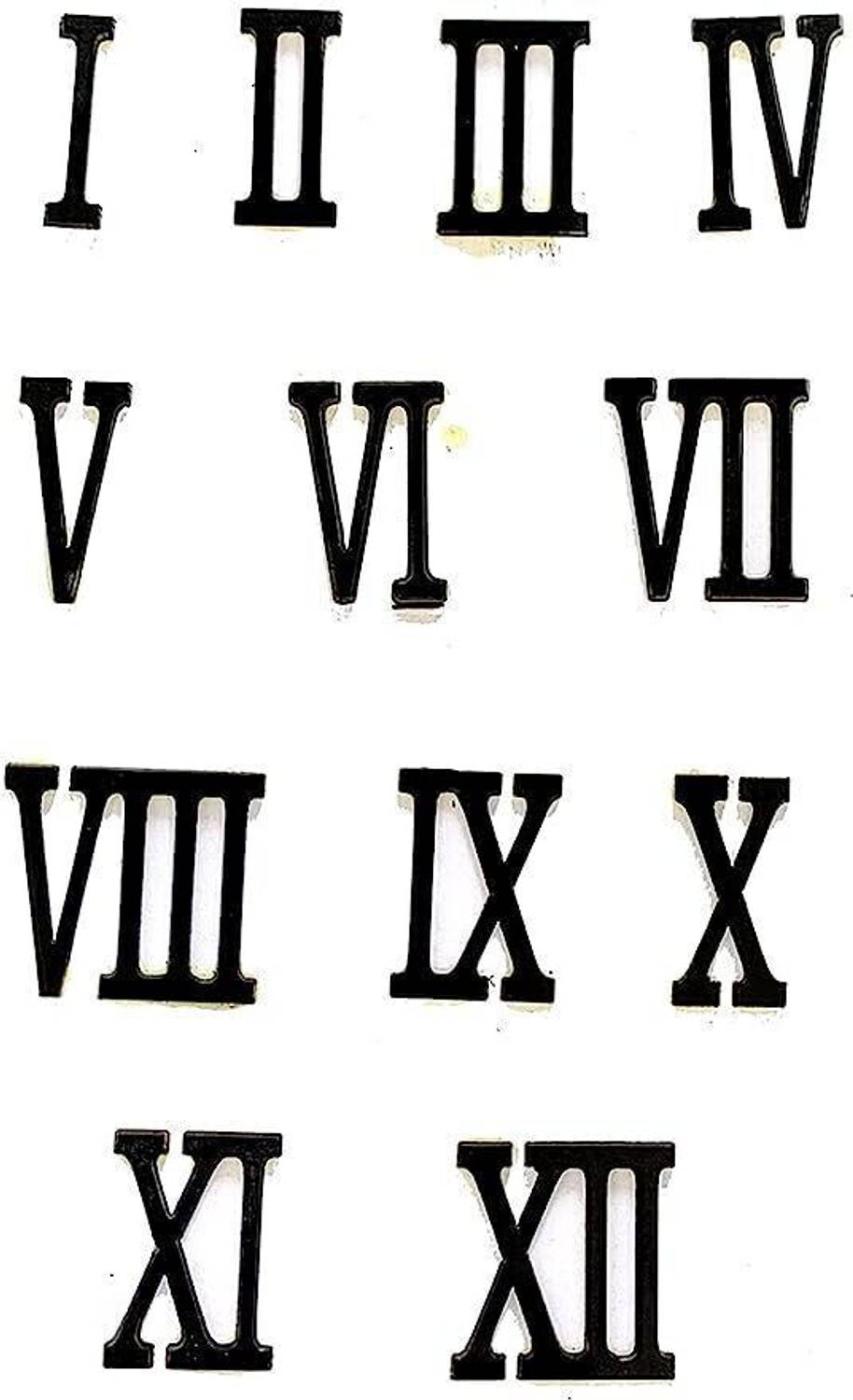 BanteyBanatey 12 Black Acrylic Roman Numbers / Numeral / Digit for Clock Making in Resin Art 0.5 cm Acrylic Sheet