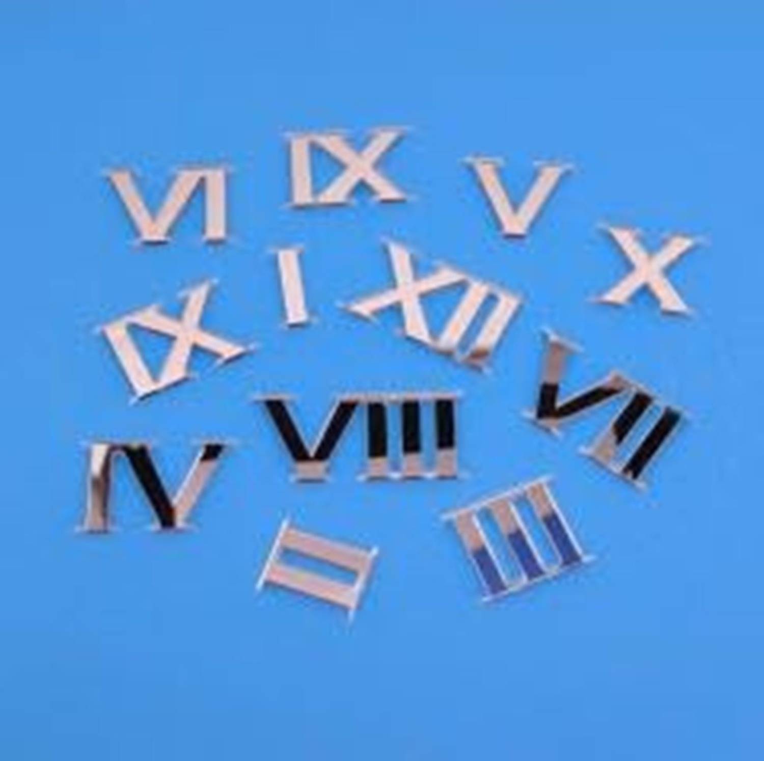 BanteyBanatey Clock Roman Rose Gold NUmbers 1 to 12 5 cm Acrylic Sheet