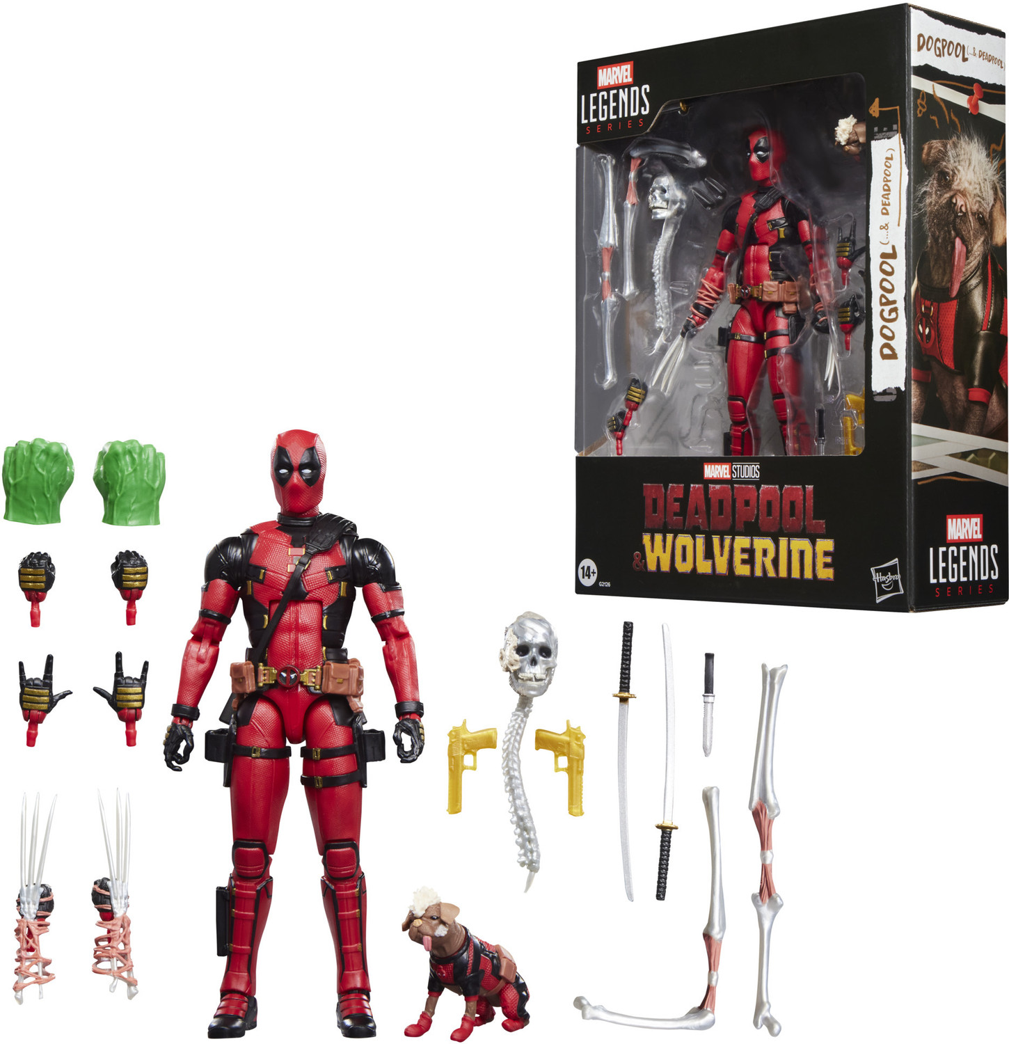 Image of MARVEL Legends Series Dogpool & Deadpool Deadpool & Wolverine Movie Collectible 6' Gift