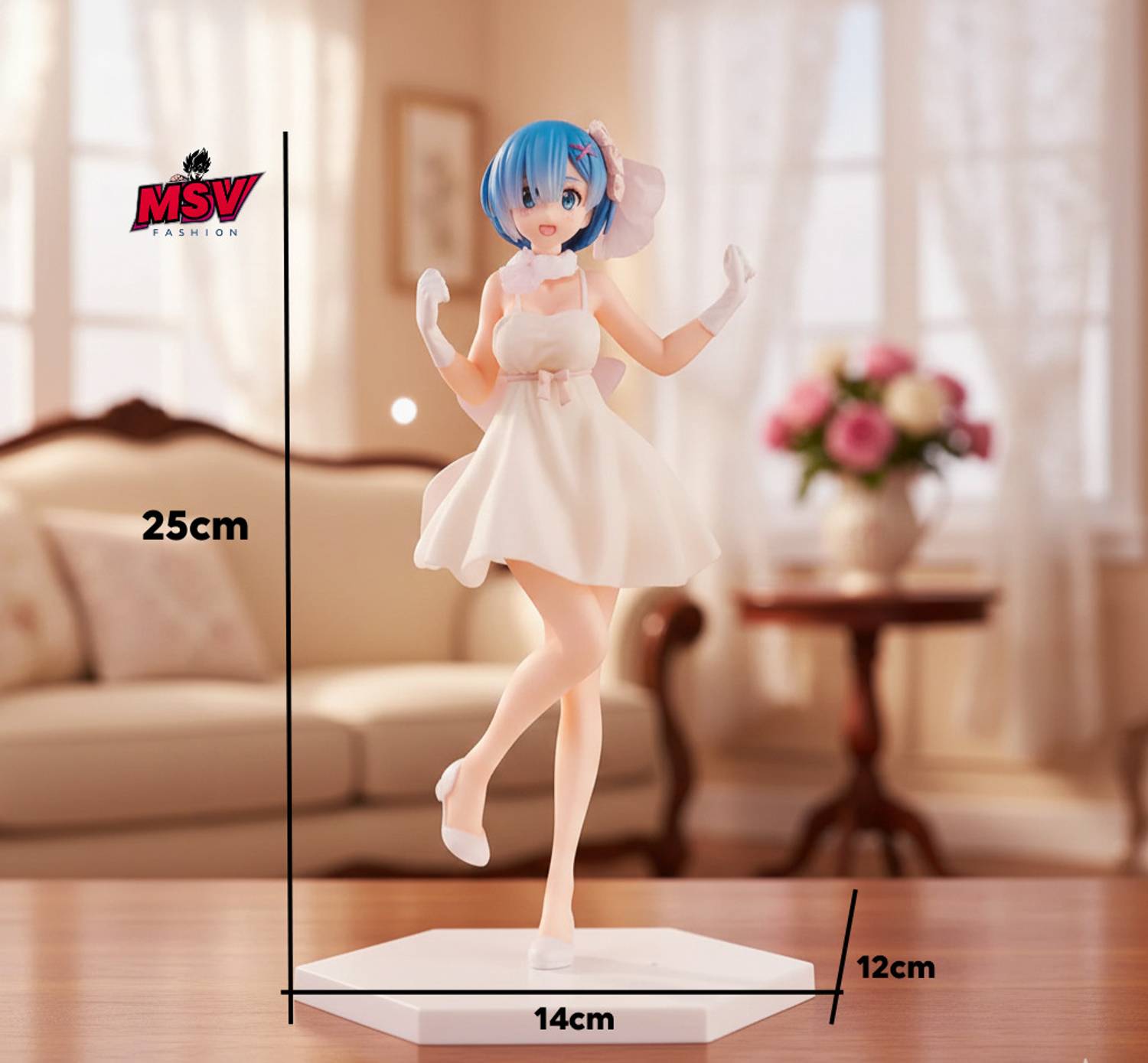 msvfashions Rem Crystal White Dress Ver. PVC Figure - Image 3
