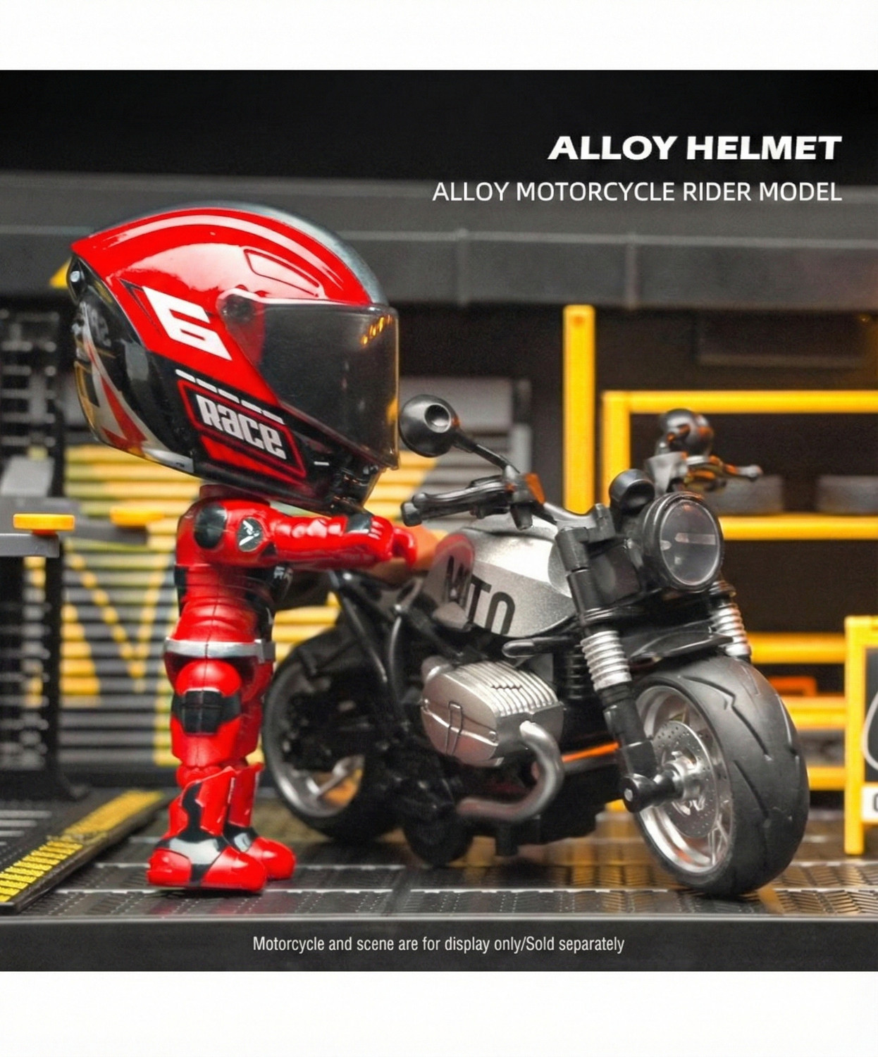 Image of GT Gala Time MotoGP Die Cast Helmet Figure Transforming Poseable Racing Toy For Boys