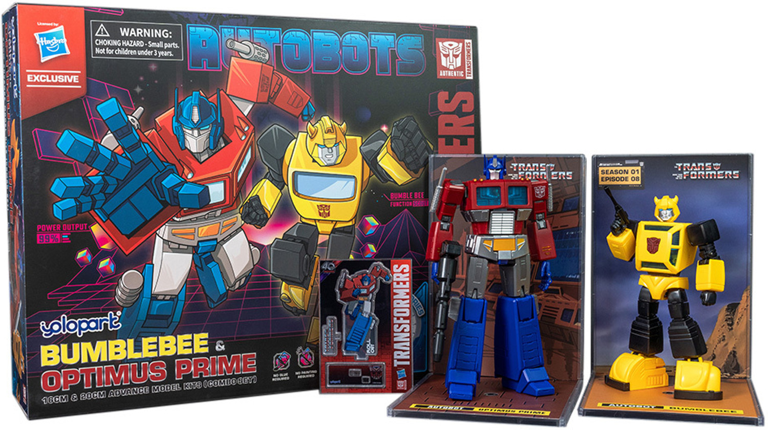 Image of TRANSFORMERS AMK Series W2 Generation One Optimus Prime&Bumblebee Action Figure, Age 15+