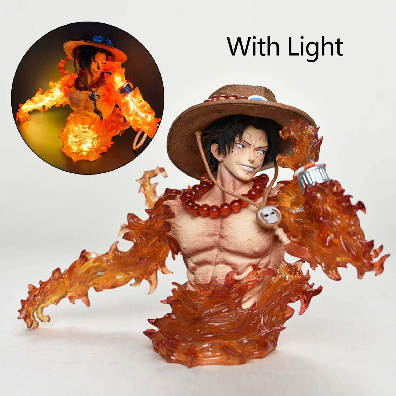 Image of AniVerseX Anime One Piece Figure LED Bust One 13CM (Multicolor)