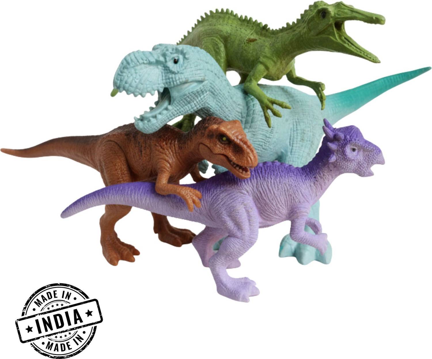 ALTOYS 4 Pcs Realistic Dinosaur Toys for Kids | Educational Jurassic Gift Toys