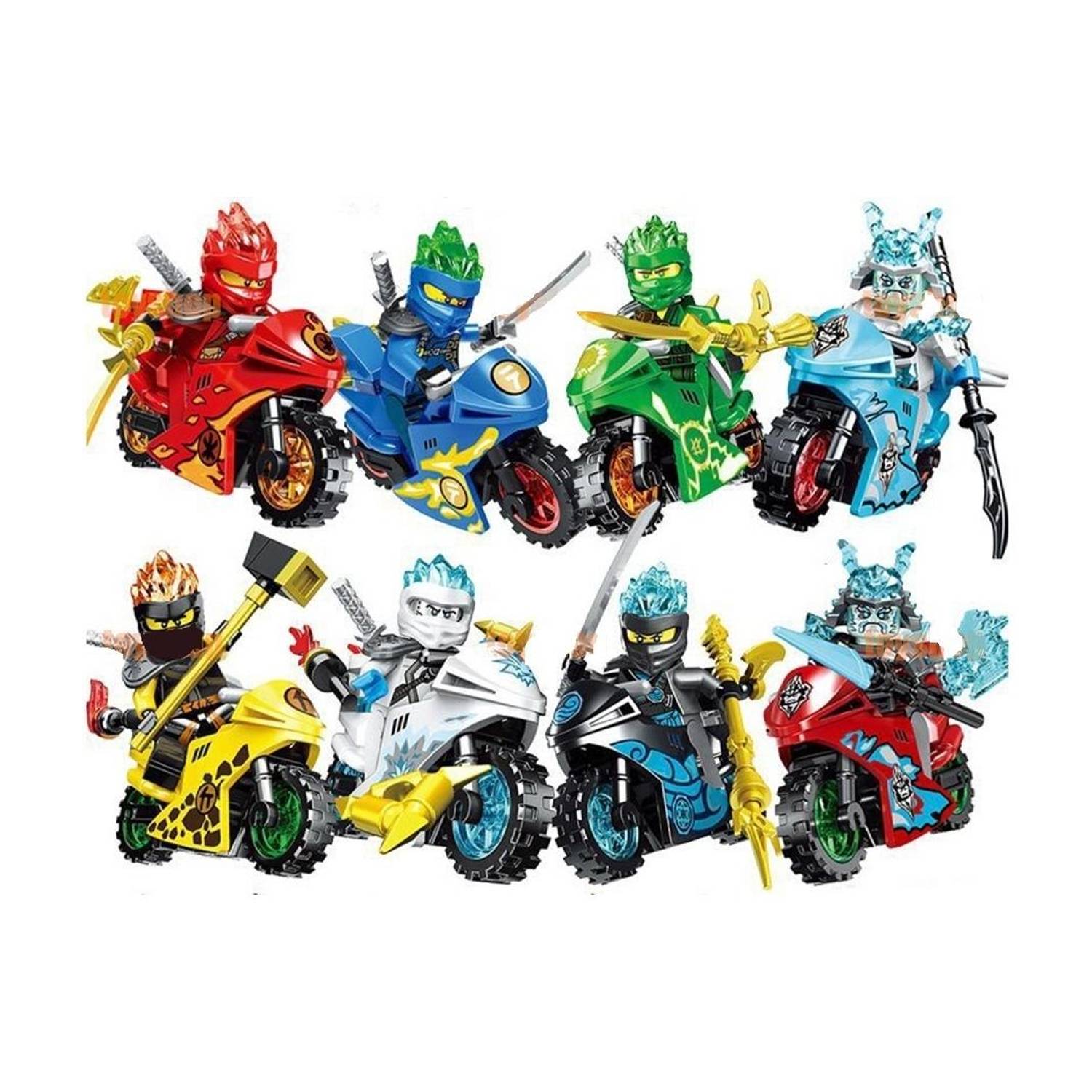 Delite New NINJAGO 8 Ninja Bike Chase Hero Puzzle Tiny Building
