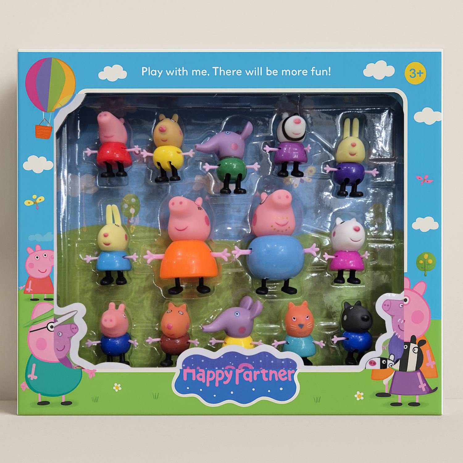 Nilika Enterprises Peppa Pig & Friends Toy Set - 14 Figures (Peppa