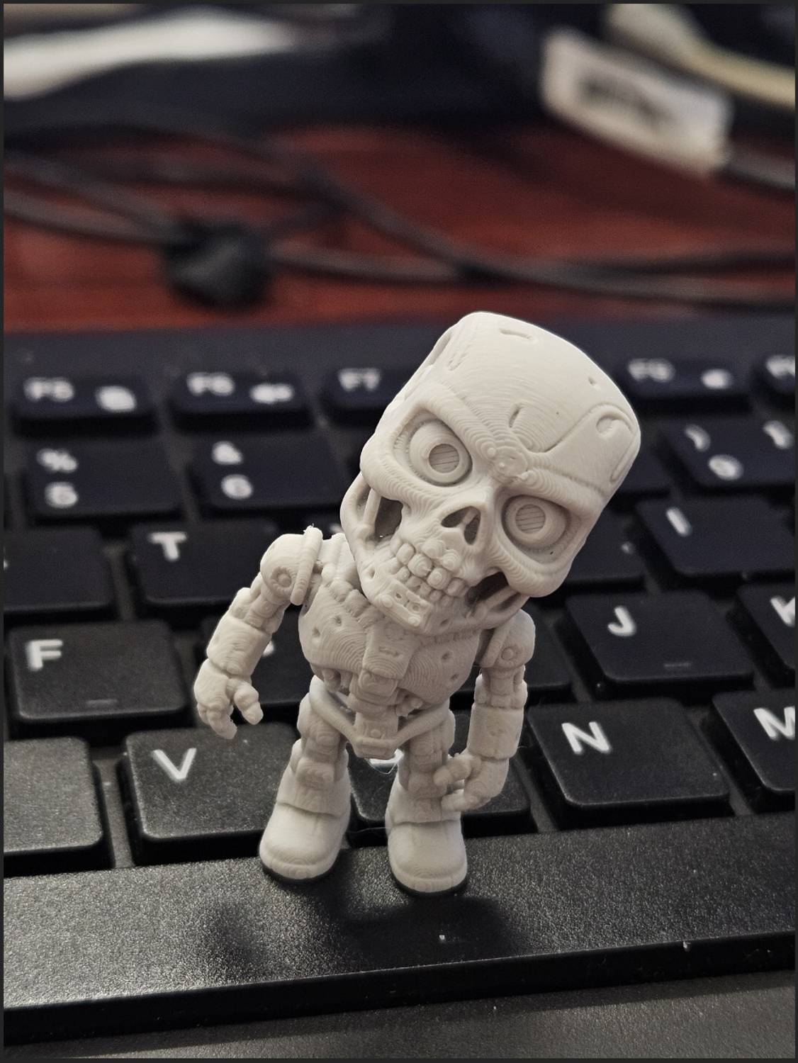3dWonder Mini Flexi Skull Robot | 3D Printed Articulated Terminator Style Desk Toy