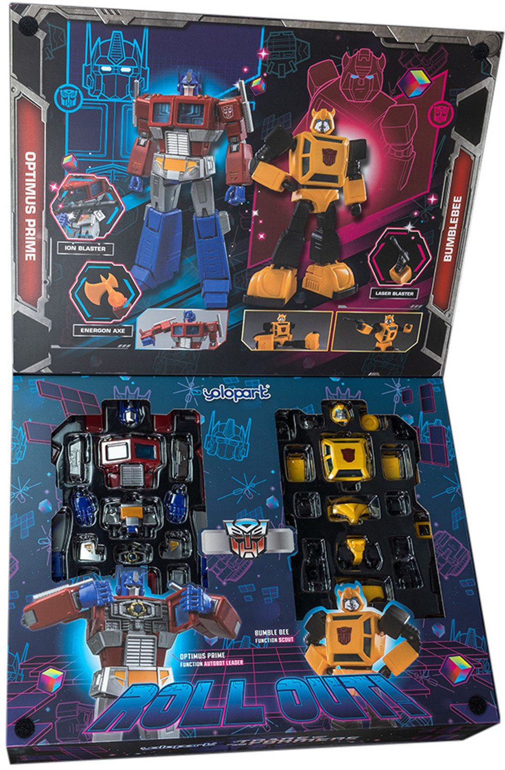 Image of TRANSFORMERS AMK Series W2 Generation One Optimus Prime&Bumblebee Action Figure, Age 15+