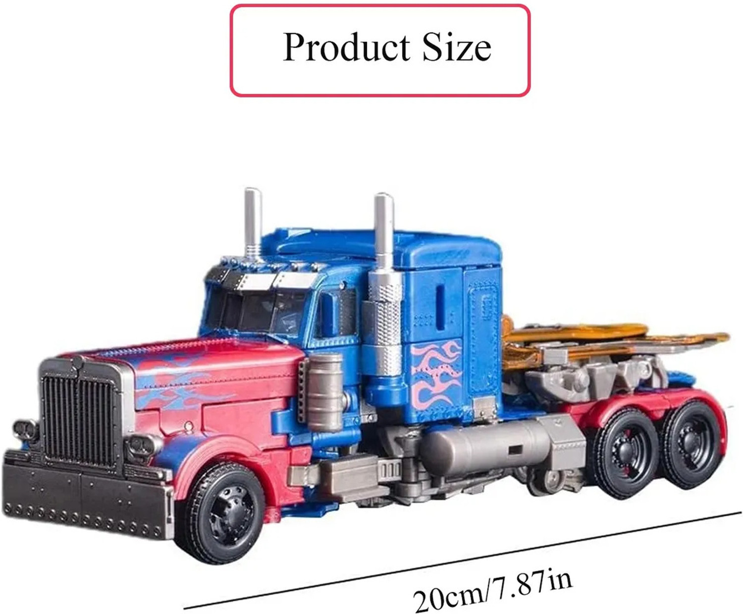 Image of Metaformation 7 Inch Transforming Robot Truck Action Figure Toy-Detailed Mecha for Kids & Fans