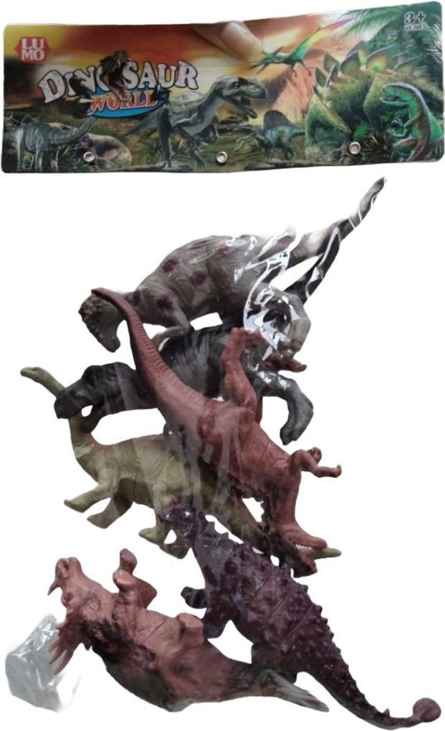 Image of GOOLGETS 06 Realistic Dinosaur Toy Set for Kids - Educational Animal Figures