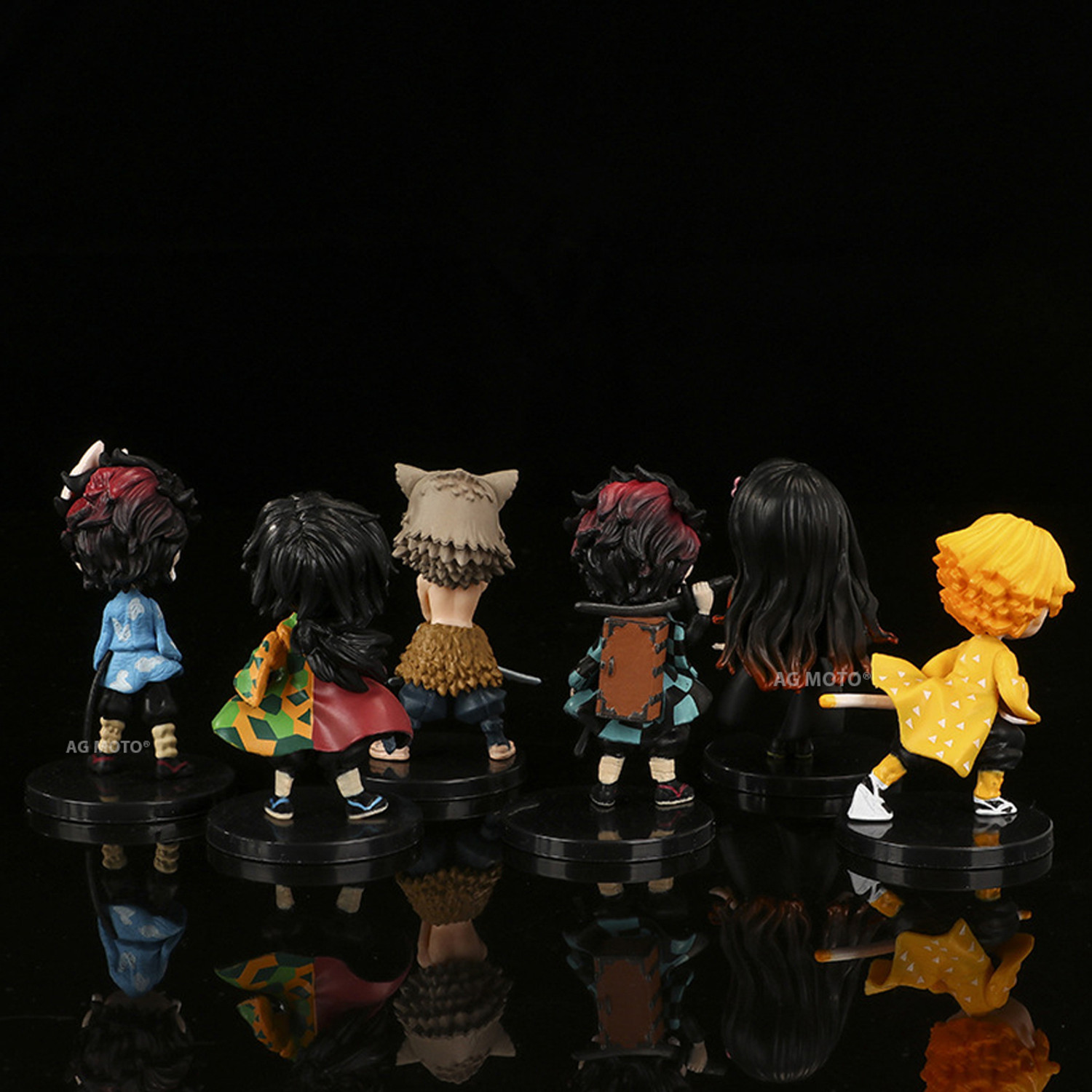 Image of AG MOTO Demon Slayer Anime Action Figures Set 6.5 to 7cm Tanjiro Zenitsu Figures Toy