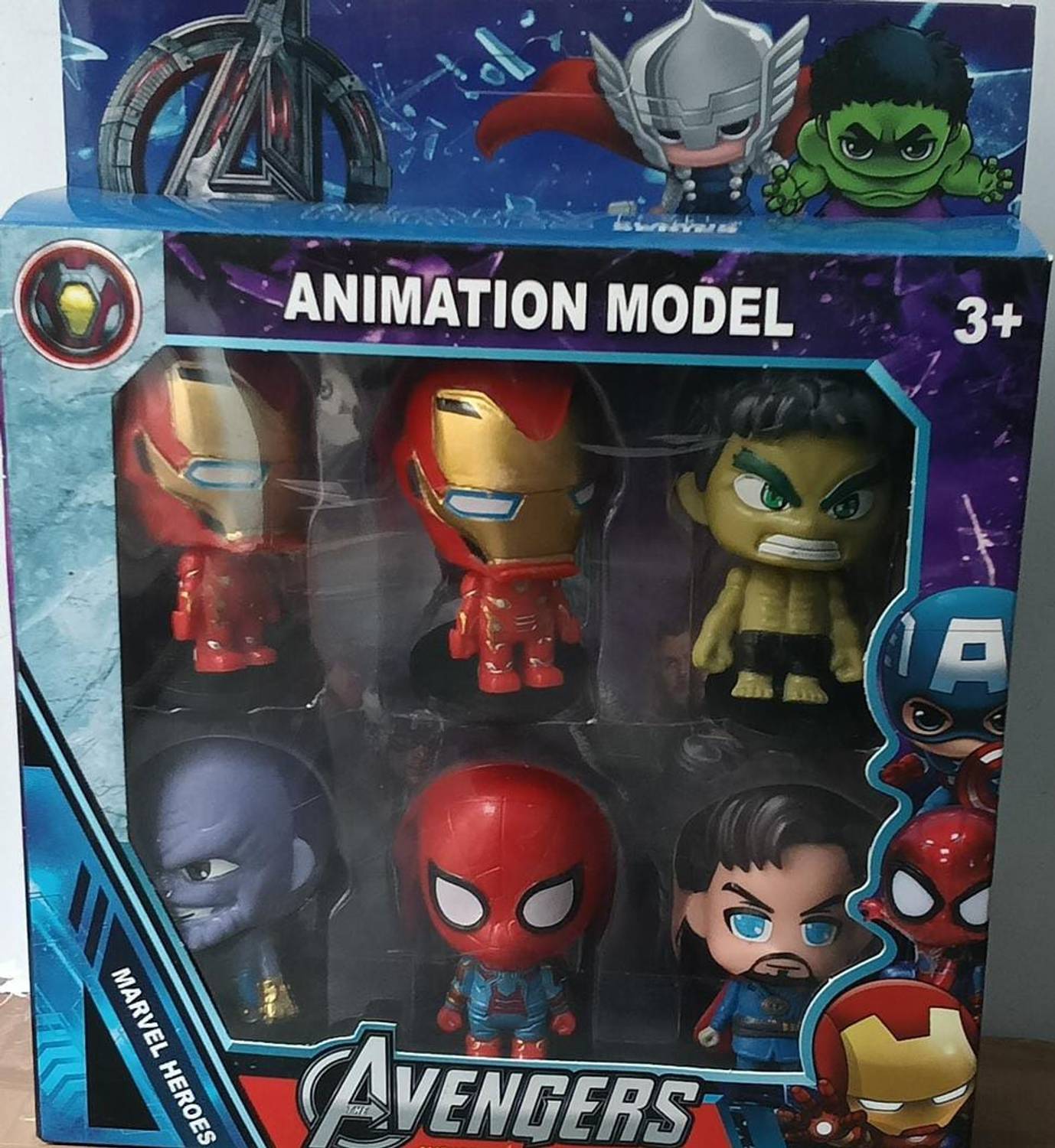 Tgame marvel avengers animation model toy set - marvel avengers