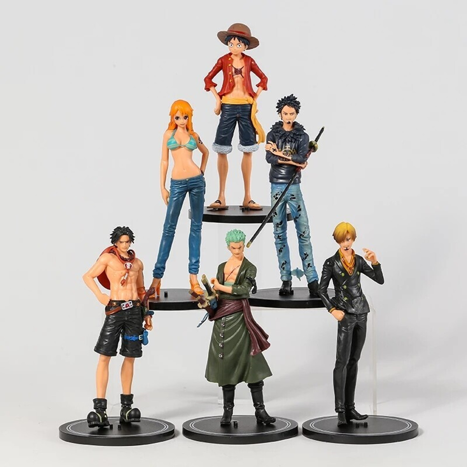 Image of ToonyVerse Anime One Piece 6pcs Set 18cm Action Figure