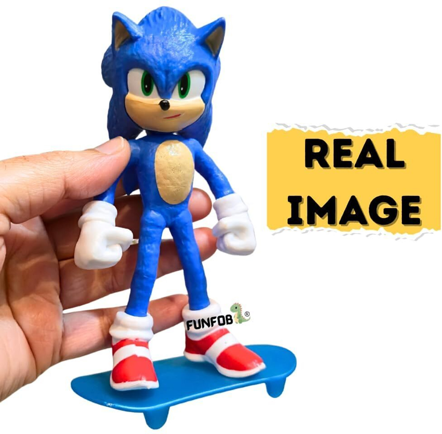 Image of funfob Sonic Action Figure Big Size Height-15cm For Kids & Adults | Blue