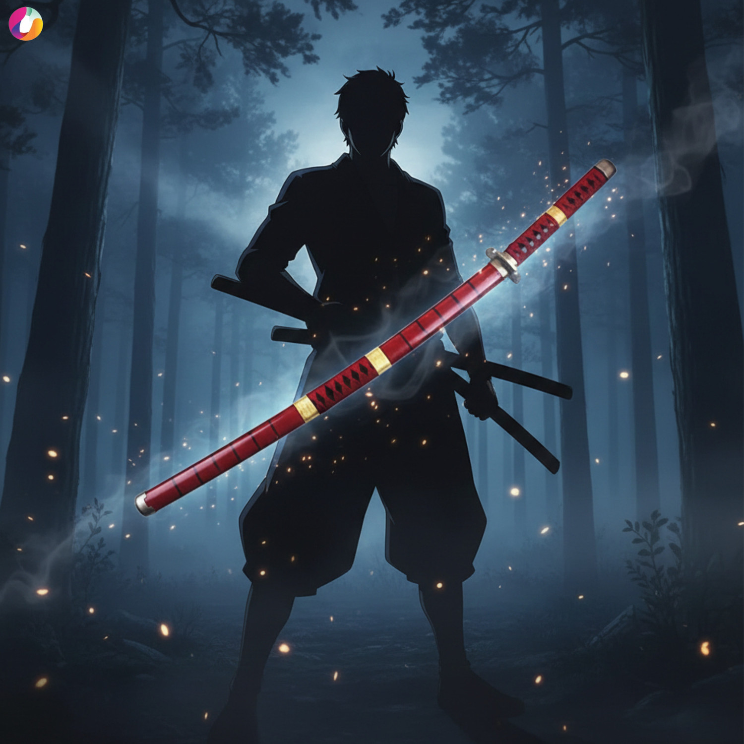 Image of RUVIDO CASO Zoro sandia Wooden Katana | Premium Wooden Cosplay Sword | Display & Costume Use Maces & Swords