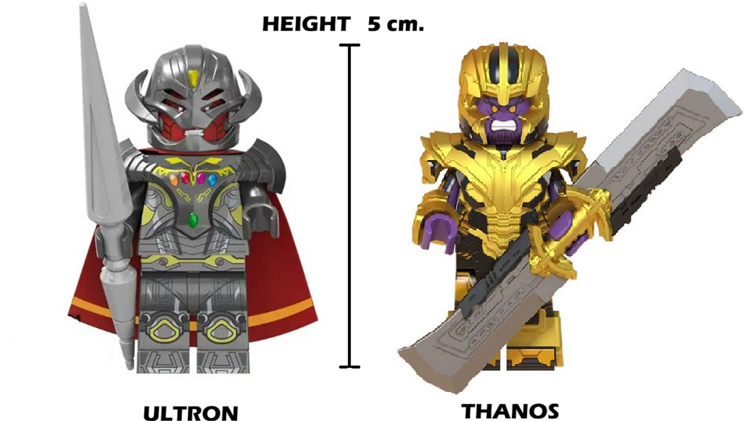 FOZZO-SK Ultron Vs Thanos Fight Legoing Blocks Mini Action Figure