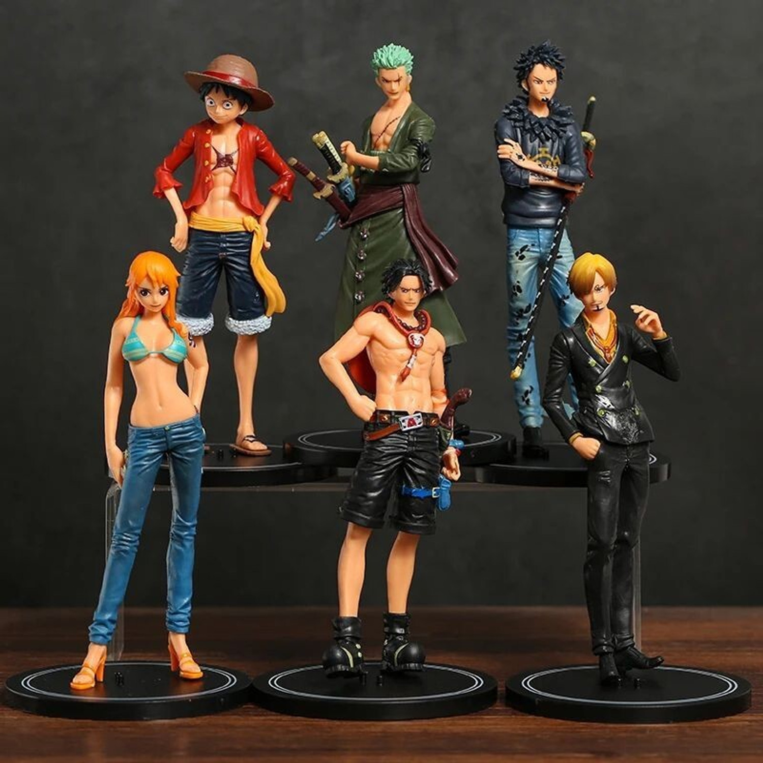 Image of ToonyVerse Anime One Piece 6pcs Set 18cm Action Figure