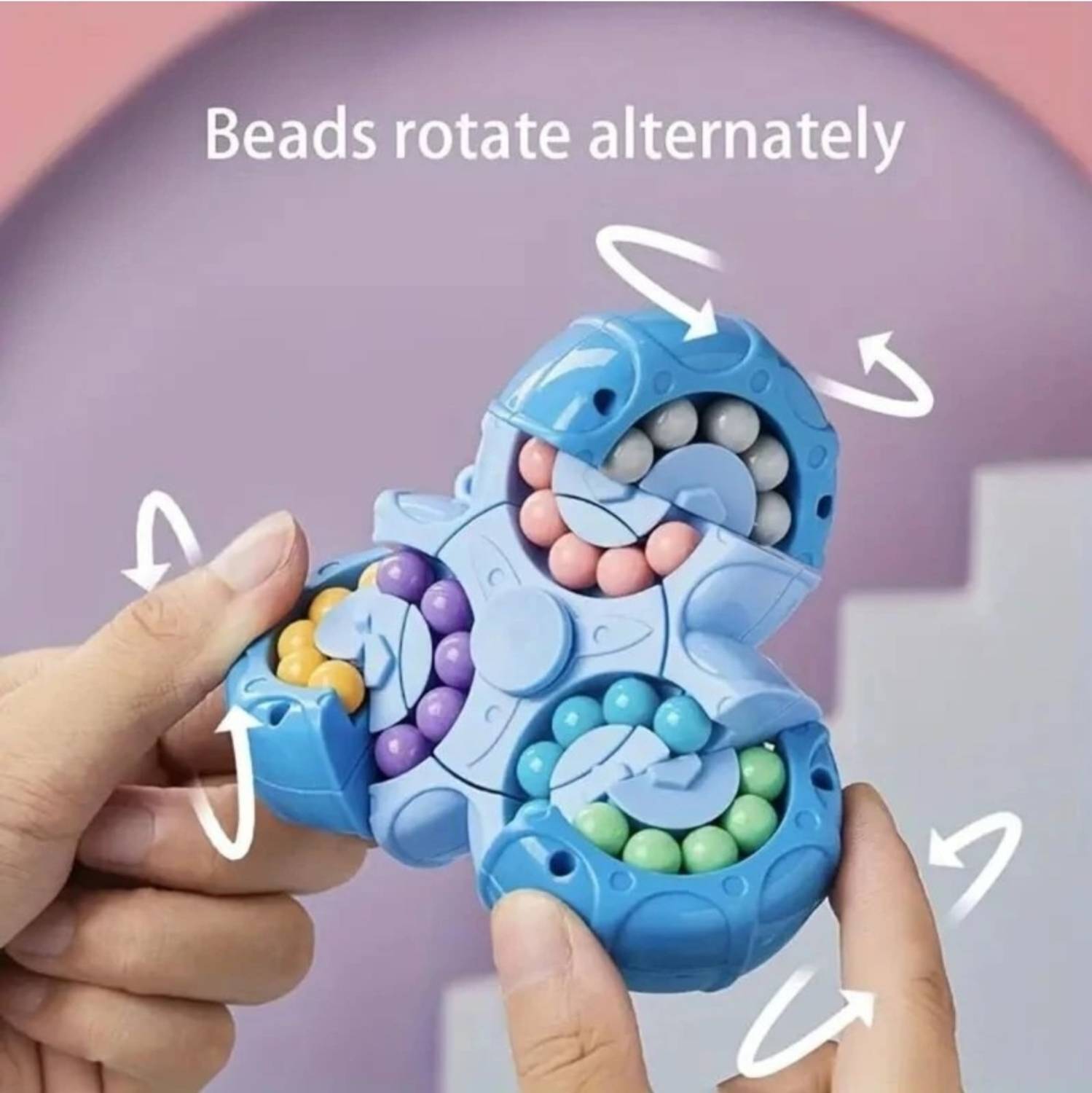 AQUATIDE Triangle Magic Bean Cube Spinner Puzzle Toy - Image 4