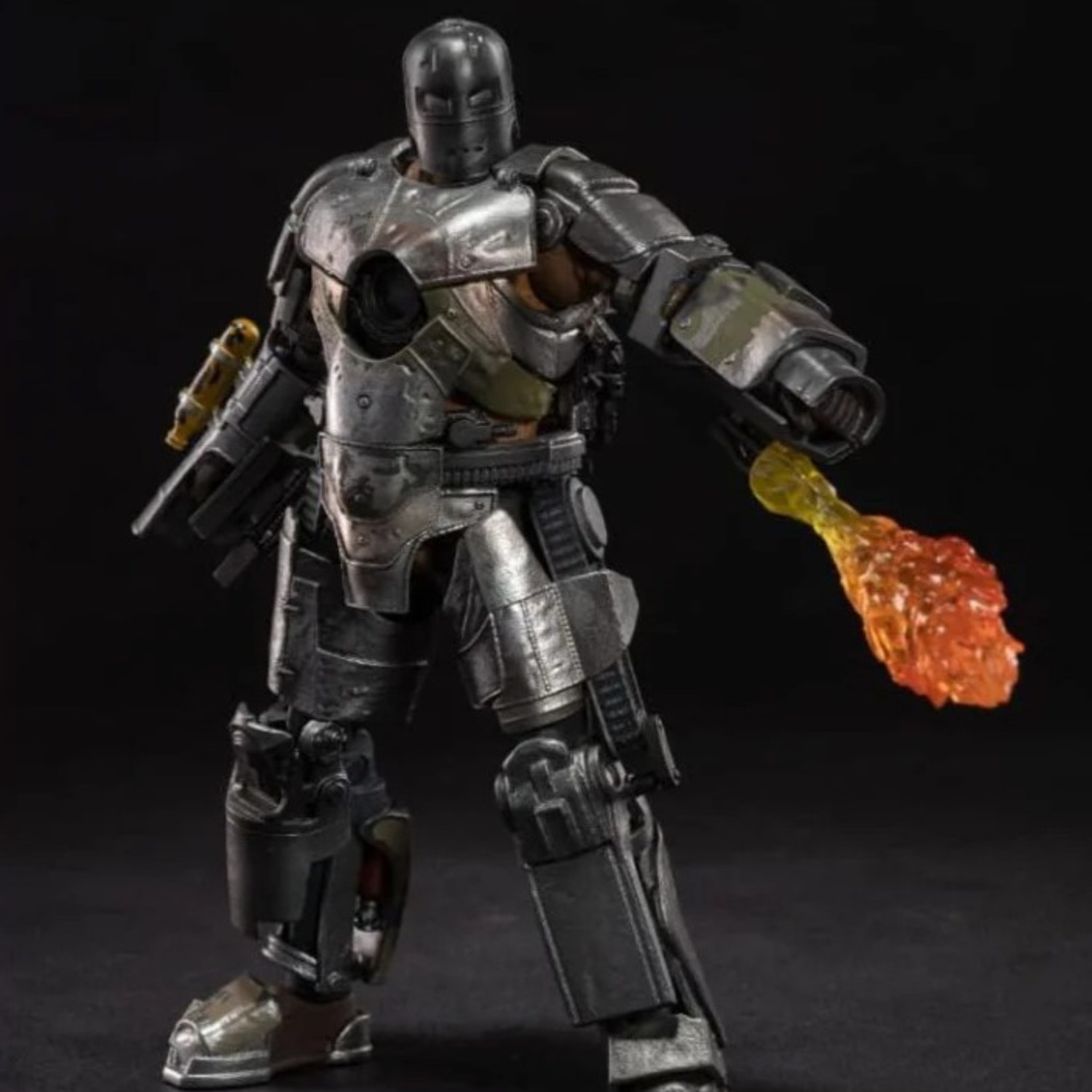 Image of MARVEL Iron Man Mark I Action Figure Collectible with LED Light, Collectibles ZD Toys