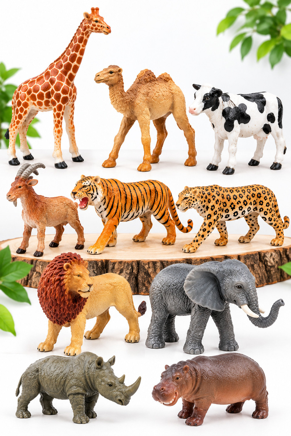 Image of CJ CHILDRENSJOY 12-PCS Wildlife Animal Toy Set|Realistic Mini Jungle Zoo Animals for Kids|544 (Multicolor)