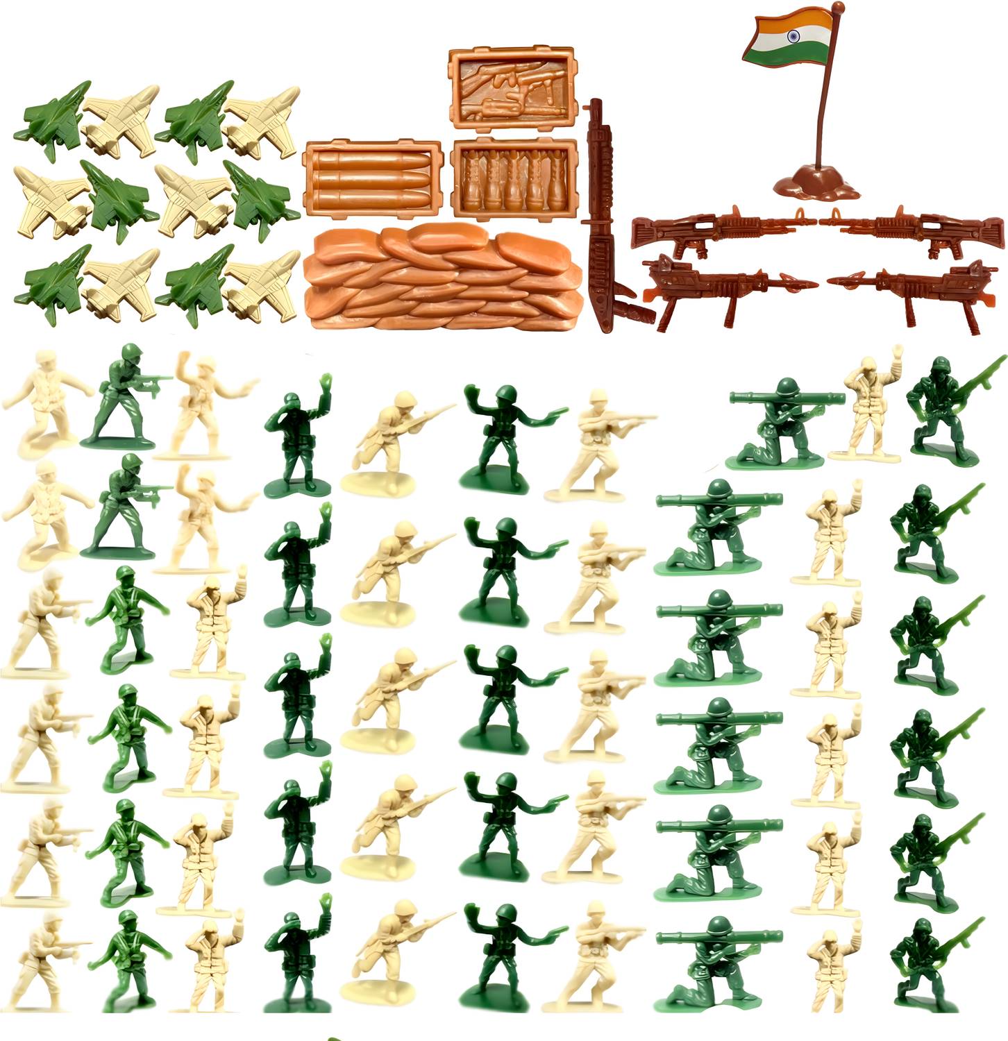 BABRO Army Toy Set for Kids | Military Action Playset | Plastic Soldier Battle Kit